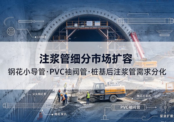 白河注浆管细分市场扩容，隧道钢花小导管、PVC 袖阀管、桩基后注浆管需求分化